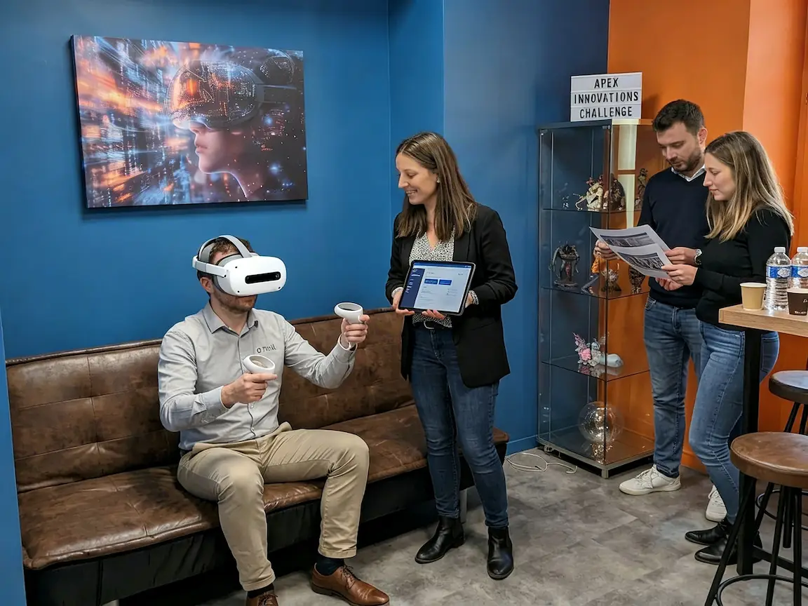 Groupe en session VR team building